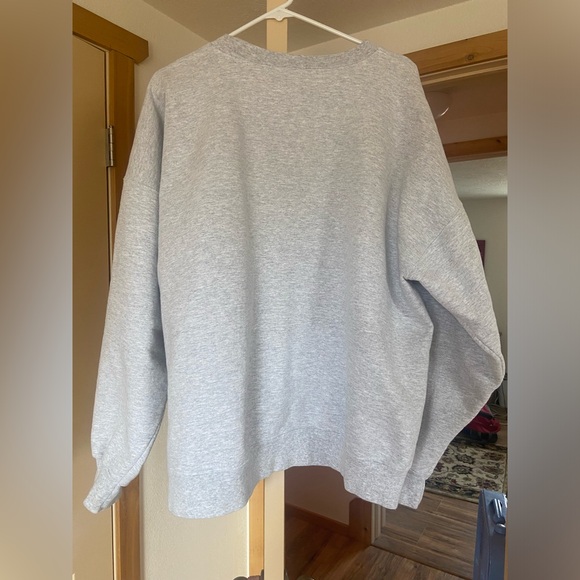 The Bar Varsity Sweatshirt Heather Grey with Lemon/Yellow Size XXL - Picture 5 of 13